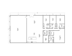 50x100 Barndominium Example 5-Plan 050