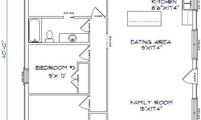 40x60 Barndominium Example 4-Plan 054