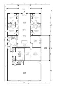 5 Bedroom Barndominium Floor Plans Example 3-Plan 078