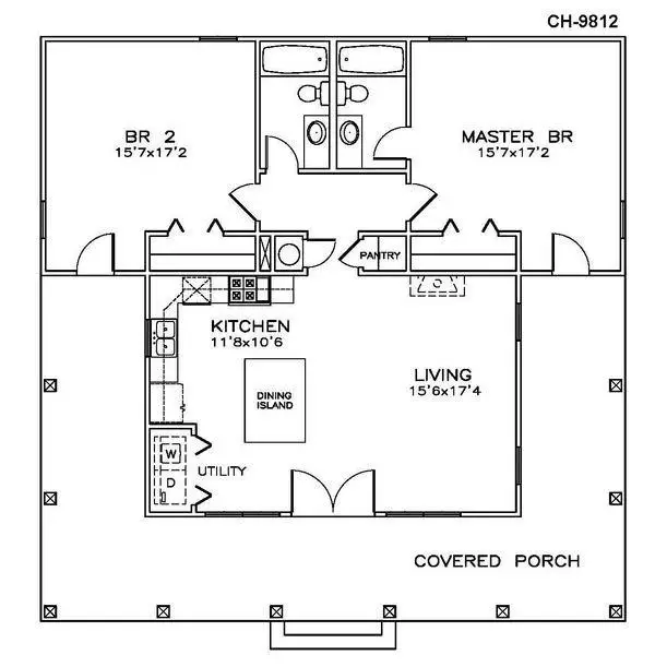 50x50 Barndominium Example 3-Plan 021