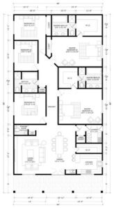 Barndominium Floor Plans With 2 Master Suites Example 2-Plan 056