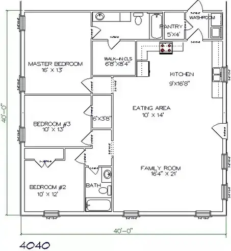 Barndominium Floor Plans with 3 Bedrooms