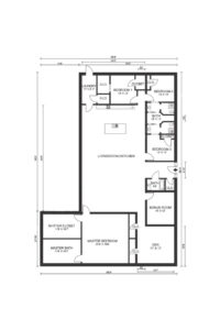 Barndominium Floor Plans with 4 Bedrooms- 109