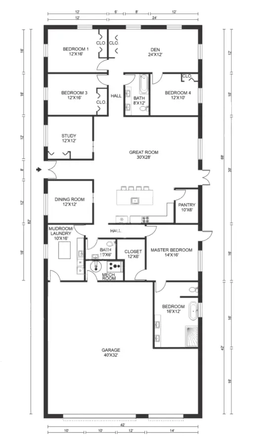 Texas barndominium floor plans-209