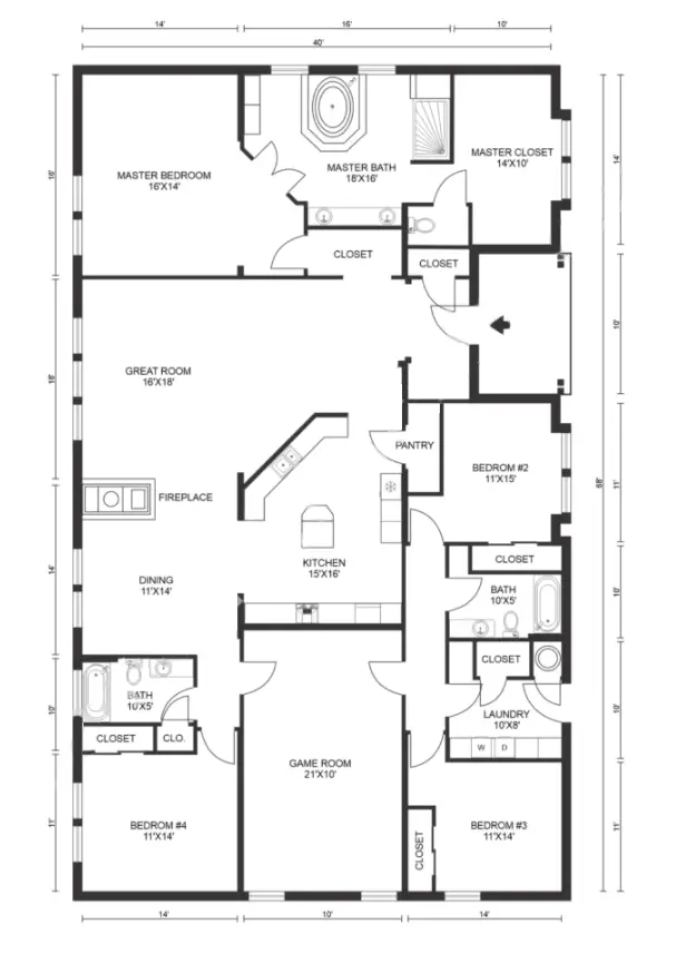 Texas barndominium floor plans-211