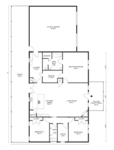 open concept barndominium floor plans 199 Example 3