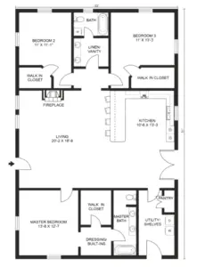 open concept barndominium floor plans 201 Example 5