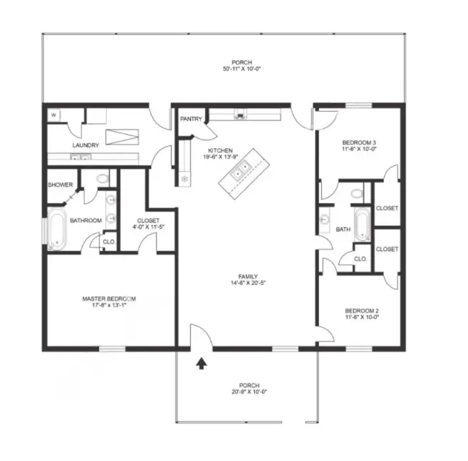 open concept barndominium floor plans 204 Example 8