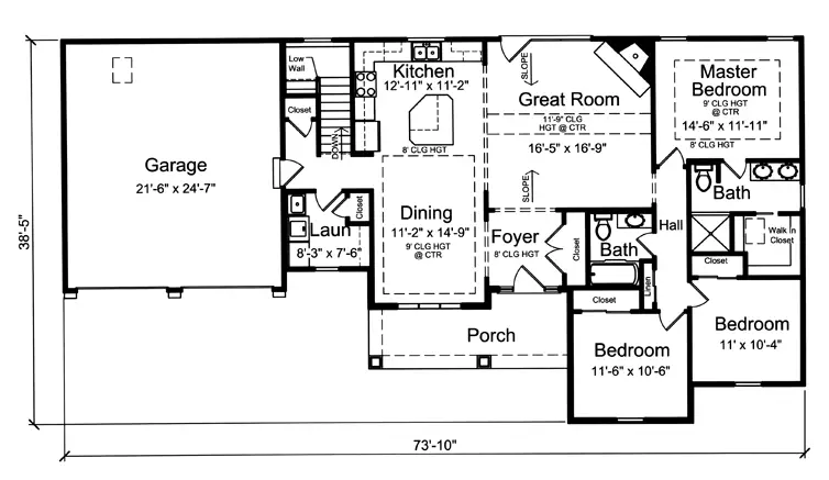 Ranch style barndominium plans 246