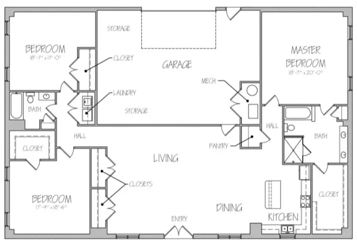 Steel barndominium plan 231