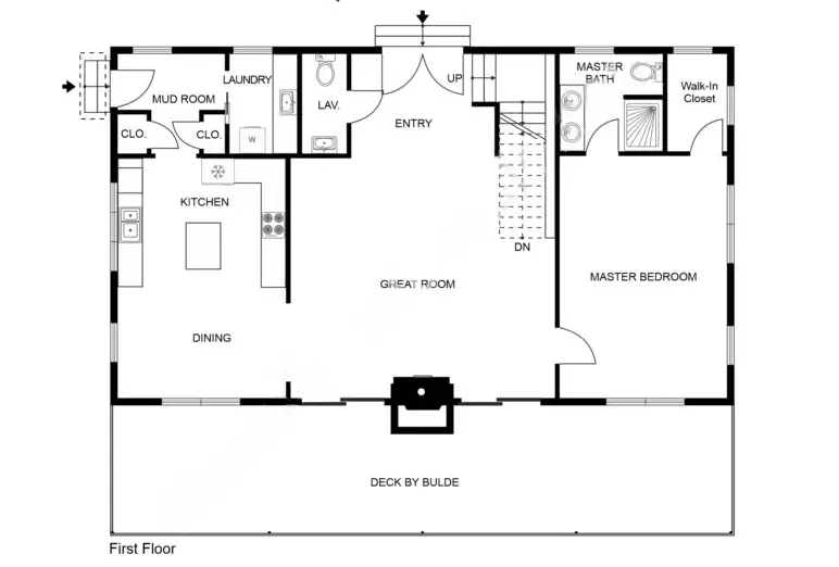 Two Story Barndominium Floor Plans -Example-2 Plan-117-1st floor