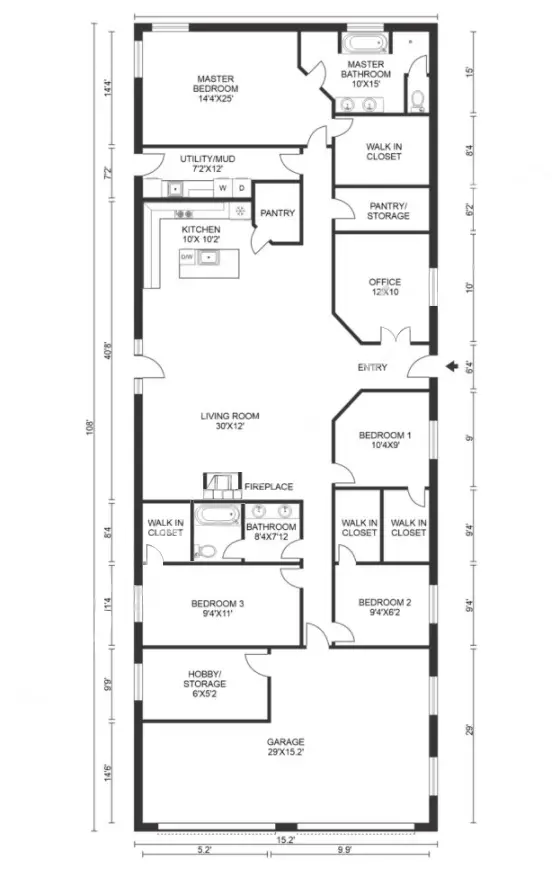 barndominium garage Plans Example