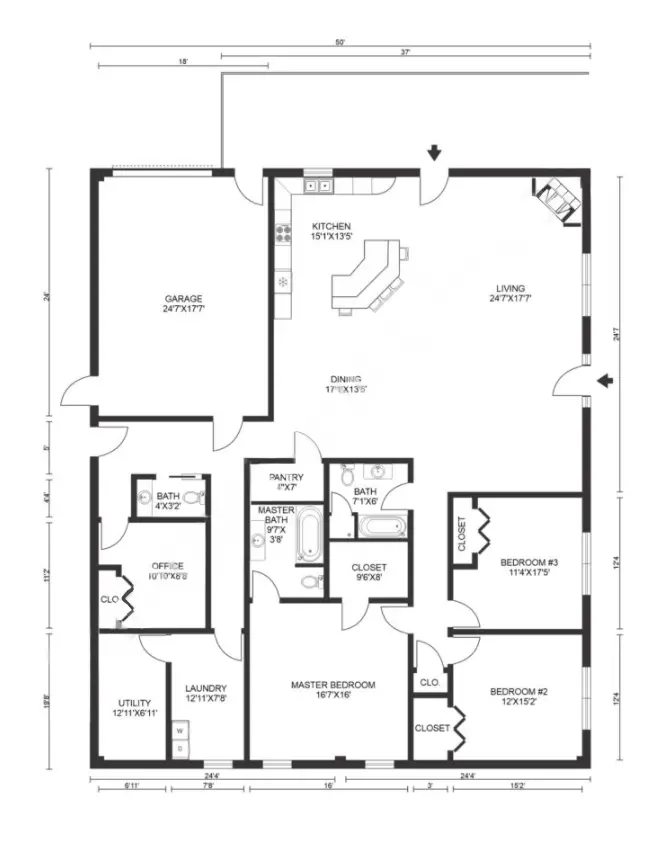 Barndominium Garage Plans Example 5 Plan 228