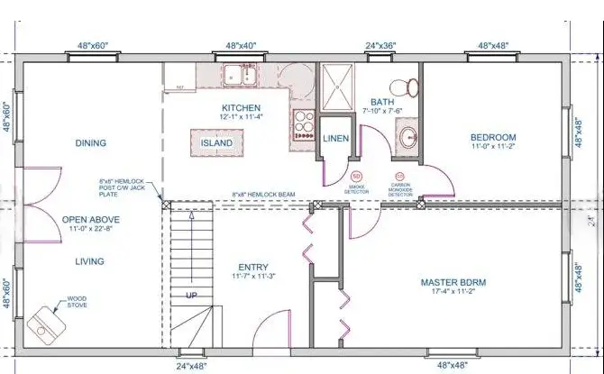 barndominium floor plans with loft Example 7 Plan 194 edited